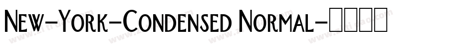 New-York-Condensed Normal字体转换